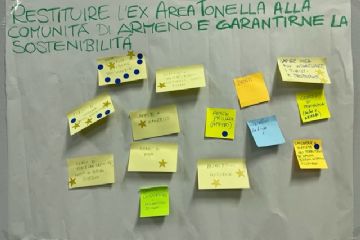 Ai cittadini presenti all'incontro è stato chiesto quale utilizzo bisognerebbe riservare all'ex fabbrica bruciata: in allegato la proposta più apprezzata