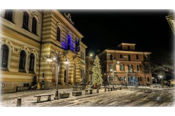 Accensione dell'albero con un augurio di gioia e di pace