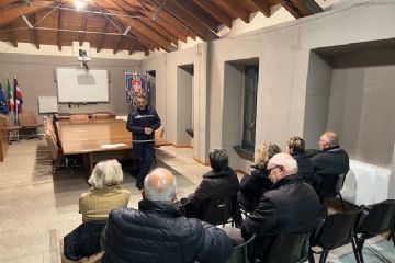 Una serata. l'8-01-2025, per illustrare alla popolazione le nuove  indicazioni e sanzioni in base all'entrata in vigore il 14-12-2024 del Codice stradale.
