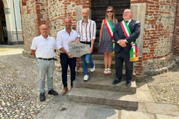 A Biella depositata la pietra di Armeno in ricordo dei deceduti durante la Prima Guerra Mondiale "Su Nuraghe" un selciato di 700 pietre